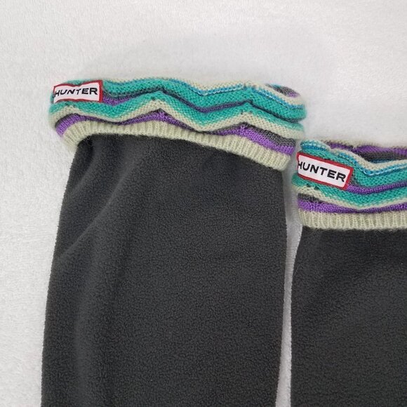 HUNTER Size M 5-7 Fleece Boot Sock Liners in Gray - Picture 3 of 6